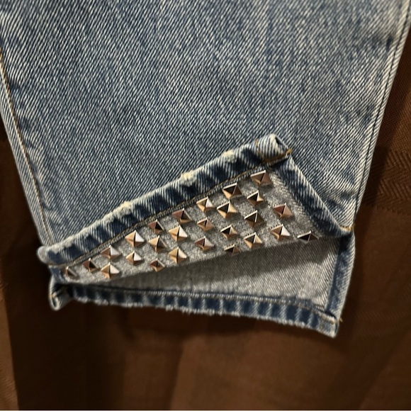 Current Elliott THE TURNT JEAN - Keeling Studded Jeans size 27 - Picture 8 of 11